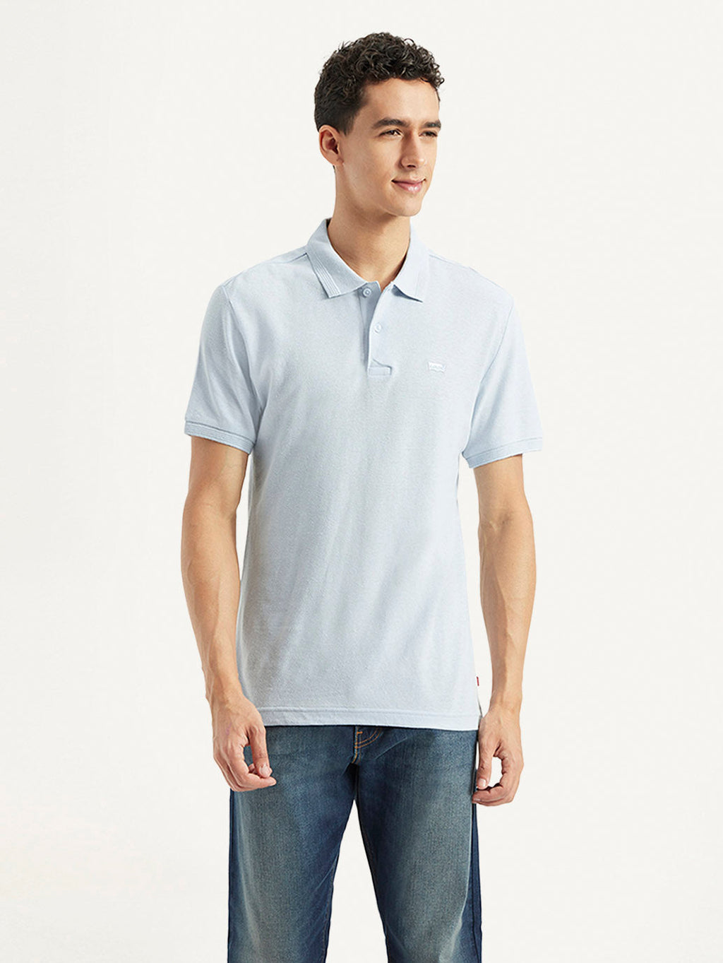 Men's Solid Slim Fit Polo Linen T-shirt