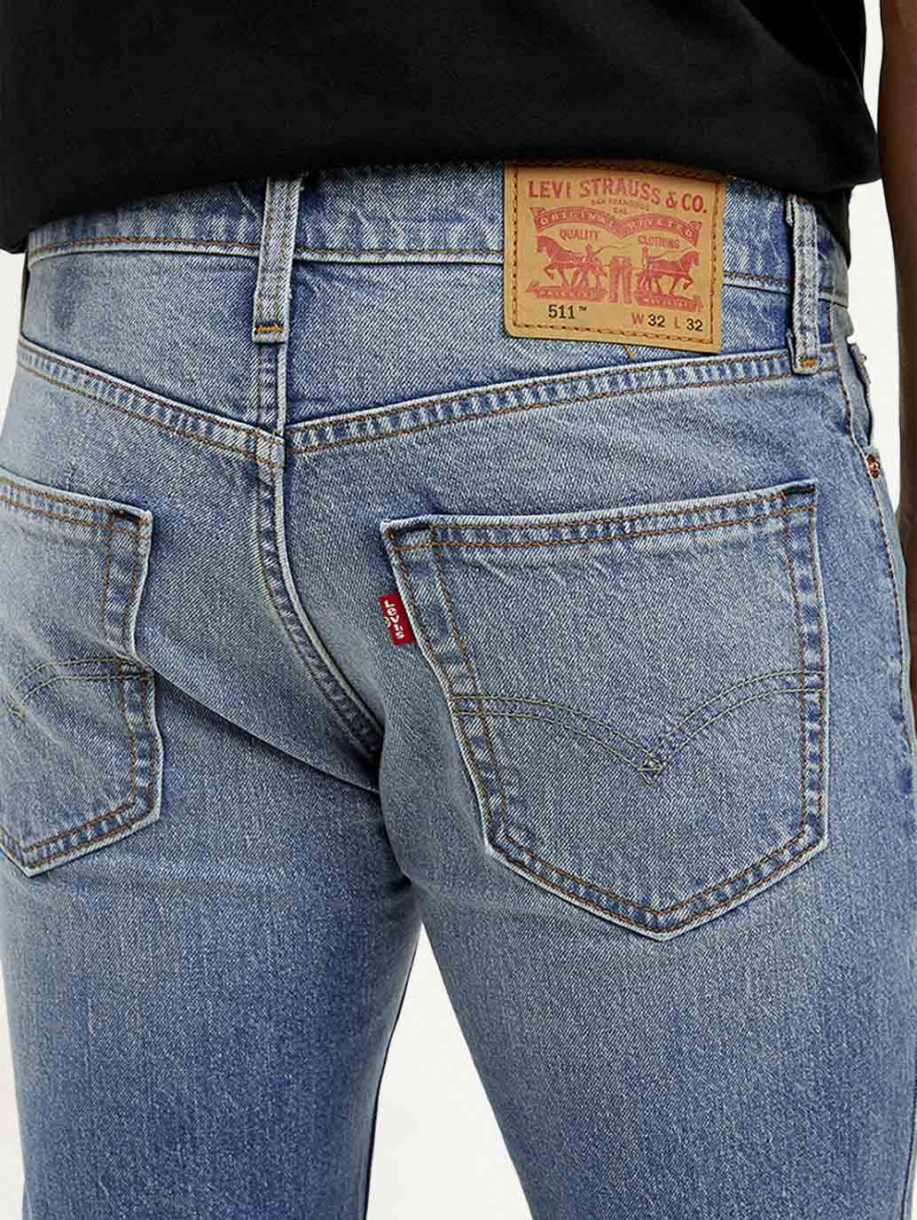 Men's 511 Light Blue Slim Fit Mid Rise Jeans