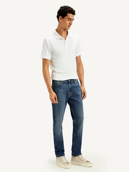 Men's 511 Blue Slim Fit Mid Rise Jeans