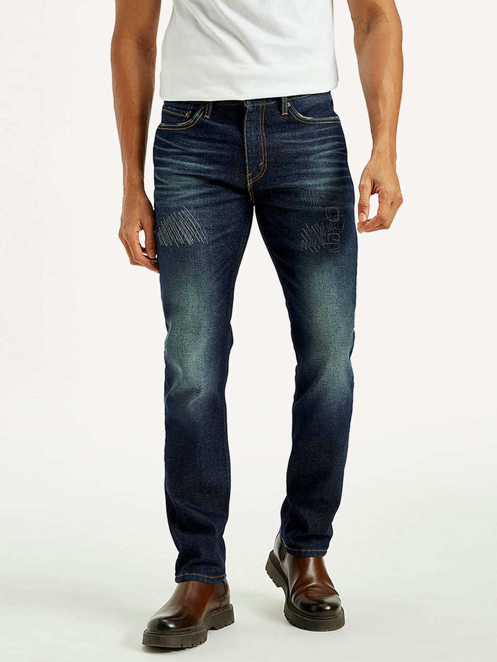 Men's Tinted 511 Dark Indigo Slim Fit Mid Rise Jeans