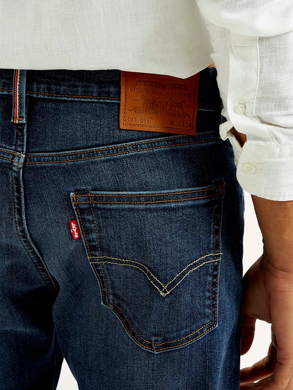 Men's 511 Indigo Slim Fit Mid Rise Selvedge Jeans