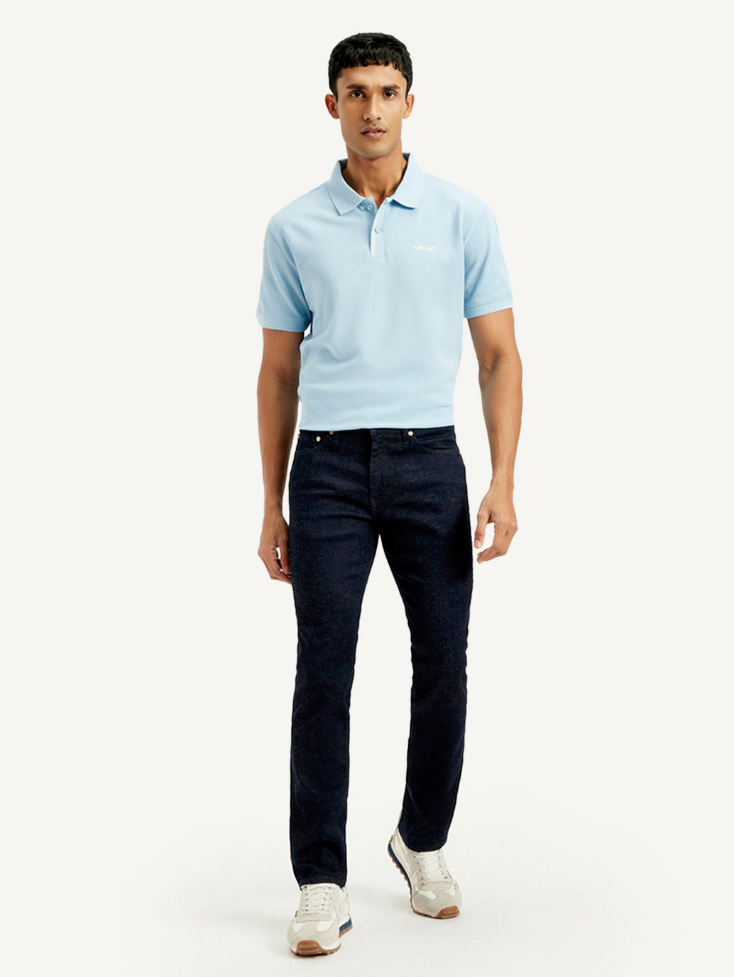 Men's 511 Dark Blue Slim Fit Mid Rise Linen Jeans