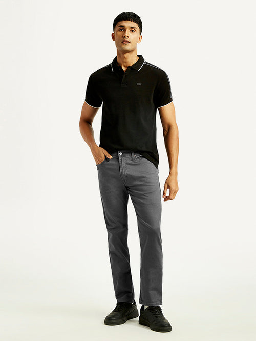 Men's 511 Charcoal Grey Overdyed Slim Fit Mid Rise Jeans