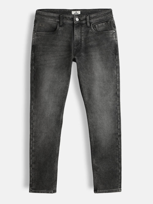 Dark Grey Slim Tapered Jeans
