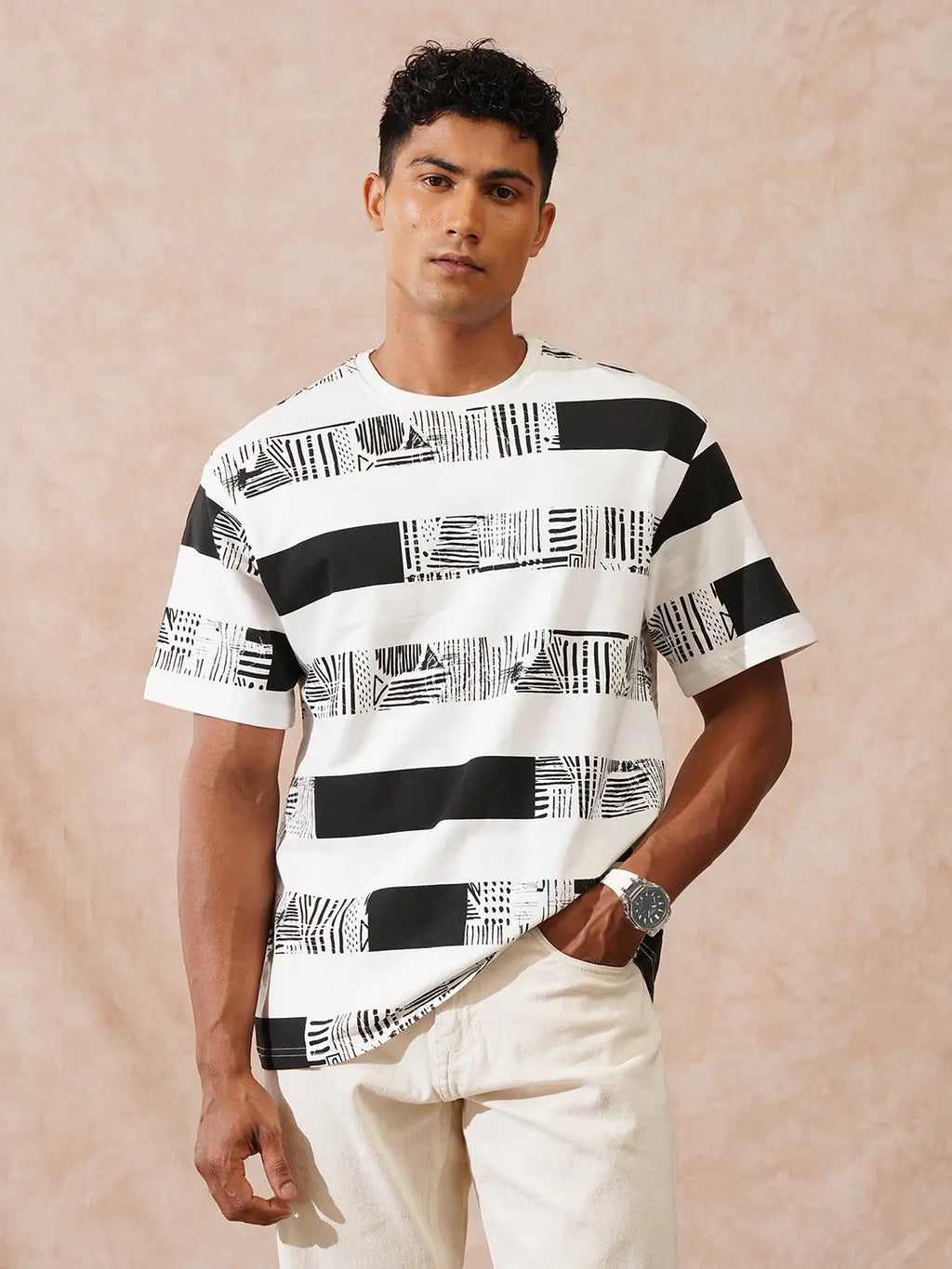 Heavy GSM Printed T-Shirt | Off White