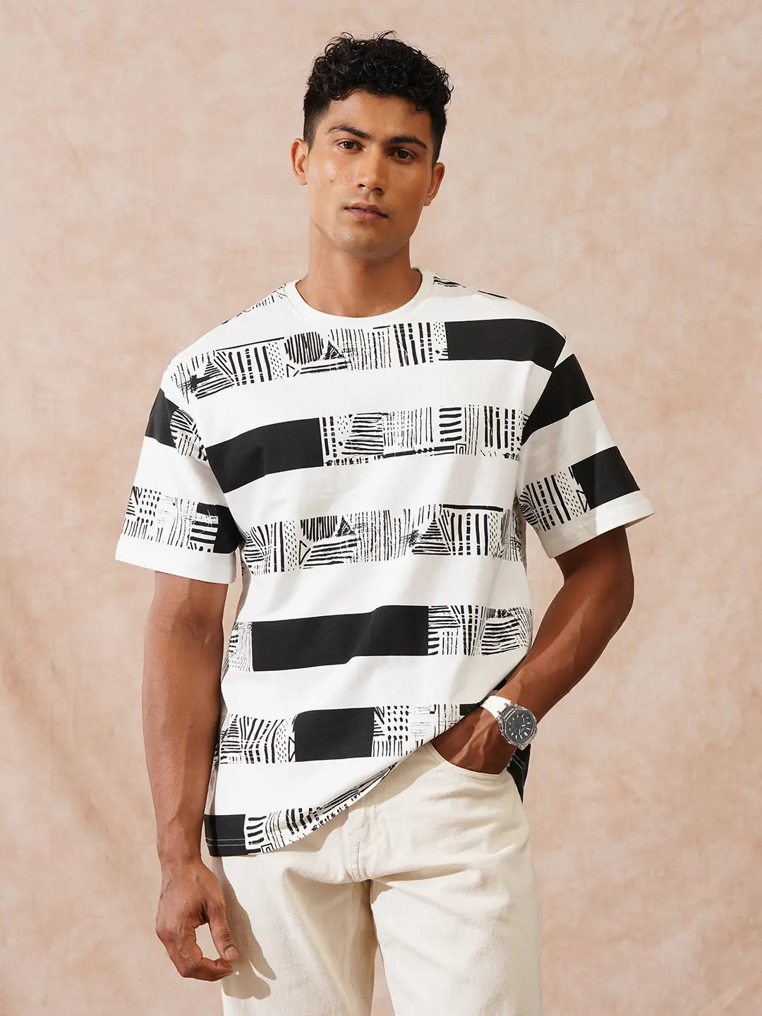 Heavy GSM Printed T-Shirt | Off White
