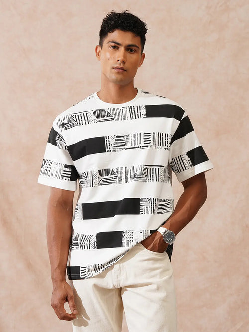 Heavy GSM Printed T-Shirt | Off White