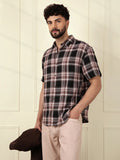 Checked Open Dobby Shirt | Black