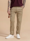 Cotton Blend Chino Trouser | Olive