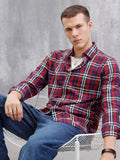 Pure Cotton Checkered Shirt | Red
