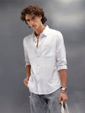 Checkered Full Sleeve Slim Fit Shirt | Light Green