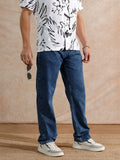 Solid Heavy Fade Anti Fit Jeans | Blue