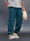Casual Utility Pocket Joggers for Men  | Green