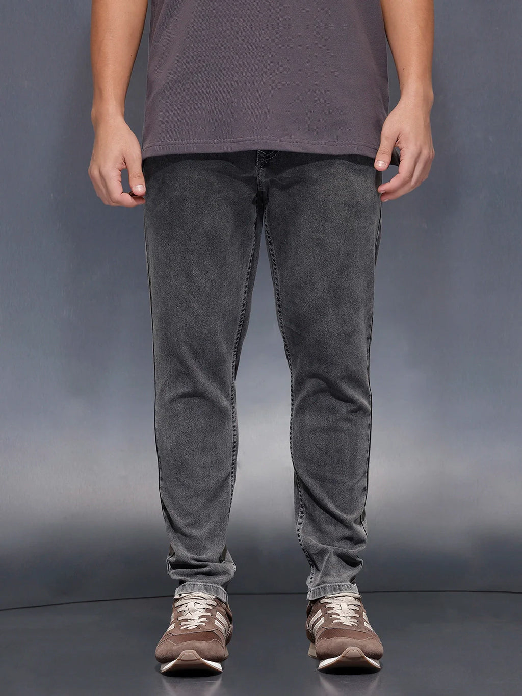 Men's skinny fit stretch jeans | Dark Grey