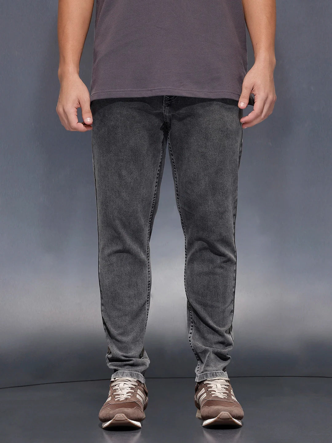 Men's skinny fit stretch jeans | Dark Grey