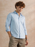 Solid Stretch Slim Fit Shirt | Light Blue