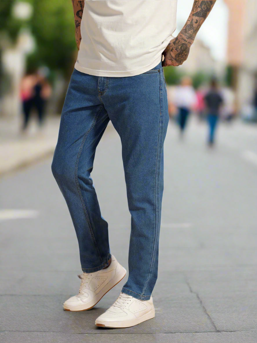 Faded Slim Fit Jeans | Blue
