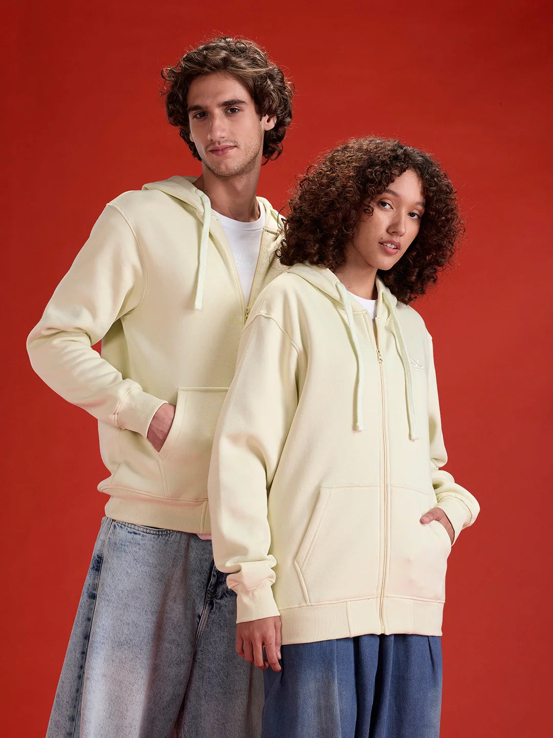 Men’s Solid Zip-Up Hoodie Sweatshirt | Aloe Wash