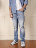 Heavy Fade Straight Fit Jeans | Light Blue