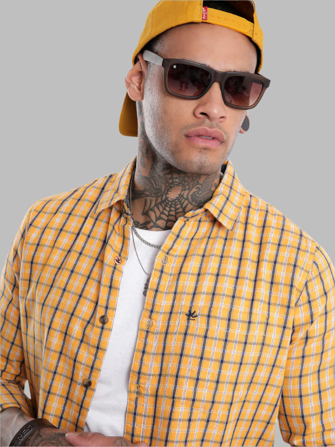 Urban Yellow Checkered Shirt