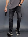Wrogn Men's Slim Tapered Fit Jeans | Grey