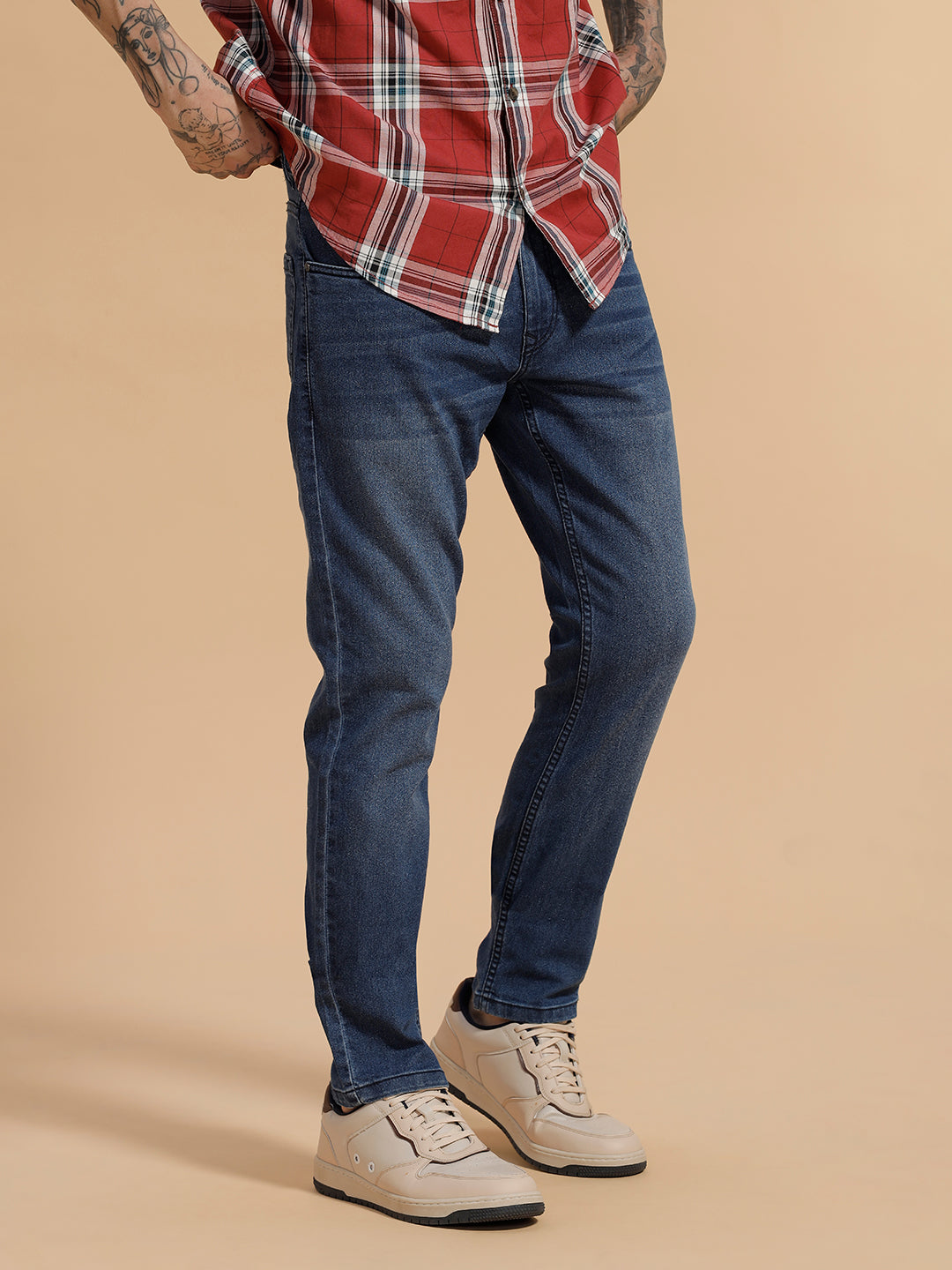 Heavy Fade Slim Fit Jeans | Blue