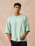 Solid 3/4th Sleeve T-Shirt | Green