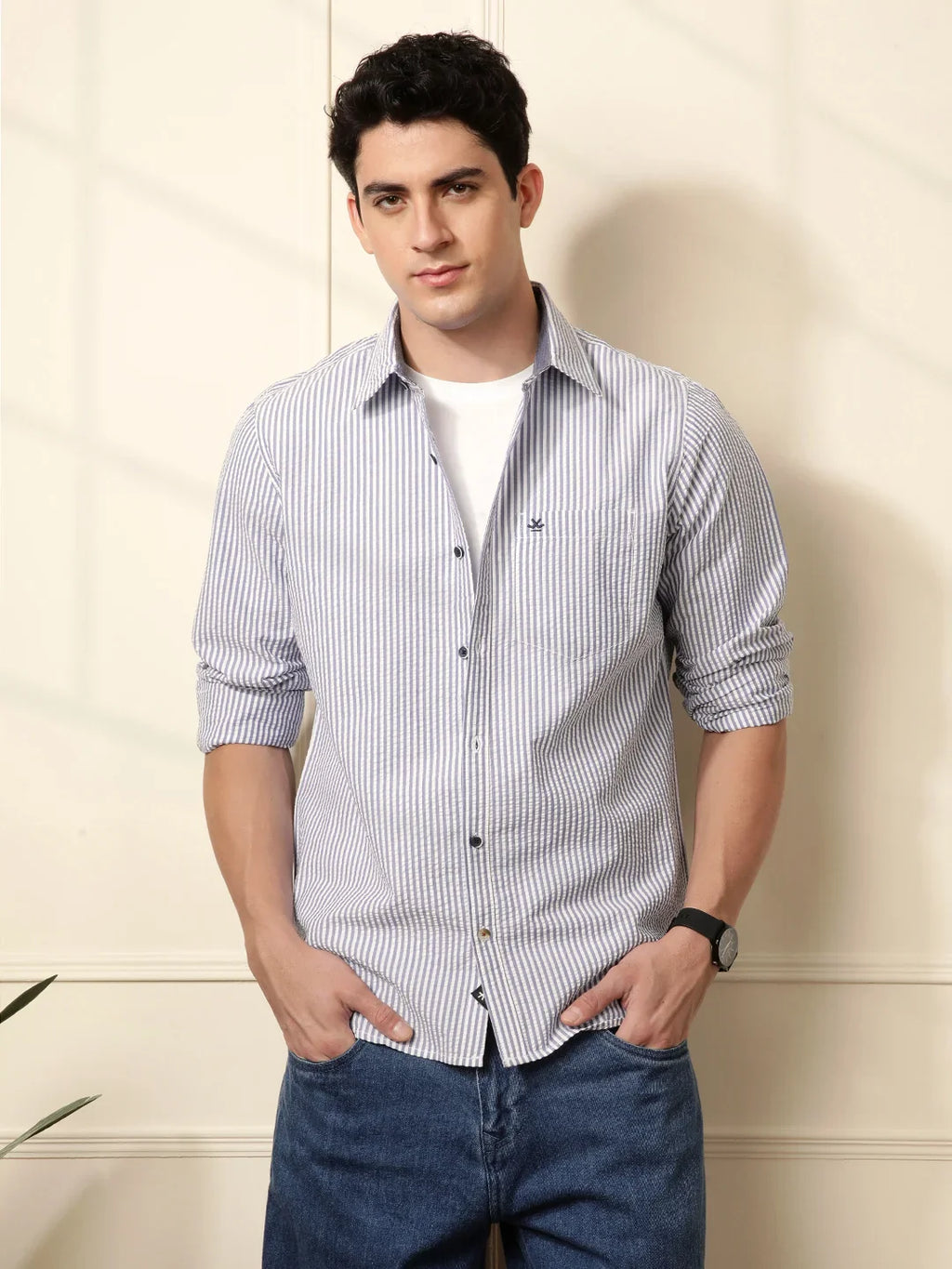 Classic Striped Shirt in Blue