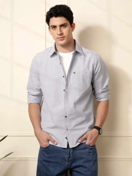 Classic Striped Shirt in Blue