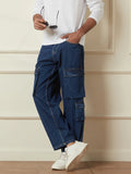 Loose Fit Utility Denim Cargo | Blue