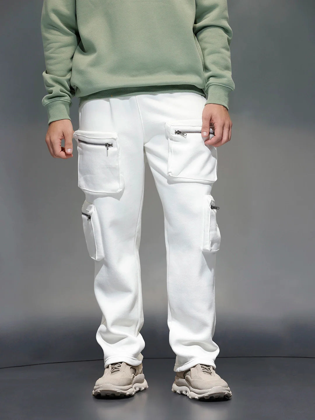 Men's Straight Fit 3D Pocket Cargo  |  Off White