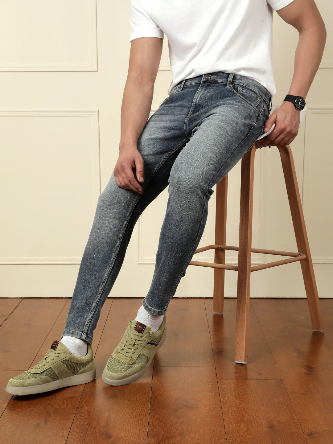 Heavy Fade Skinny Fit Jeans | Blue