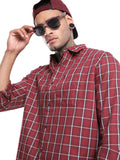 Elite Maroon & Navy Striped Shirt