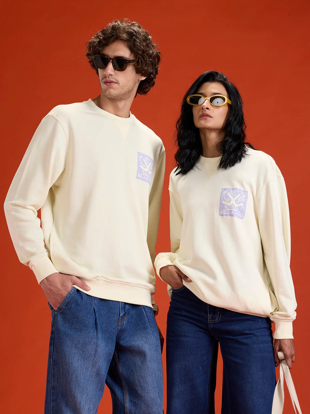 Looper Terry Comfort Fit T-Shirt With V-Insert Neck & Logo Branding | Yellow