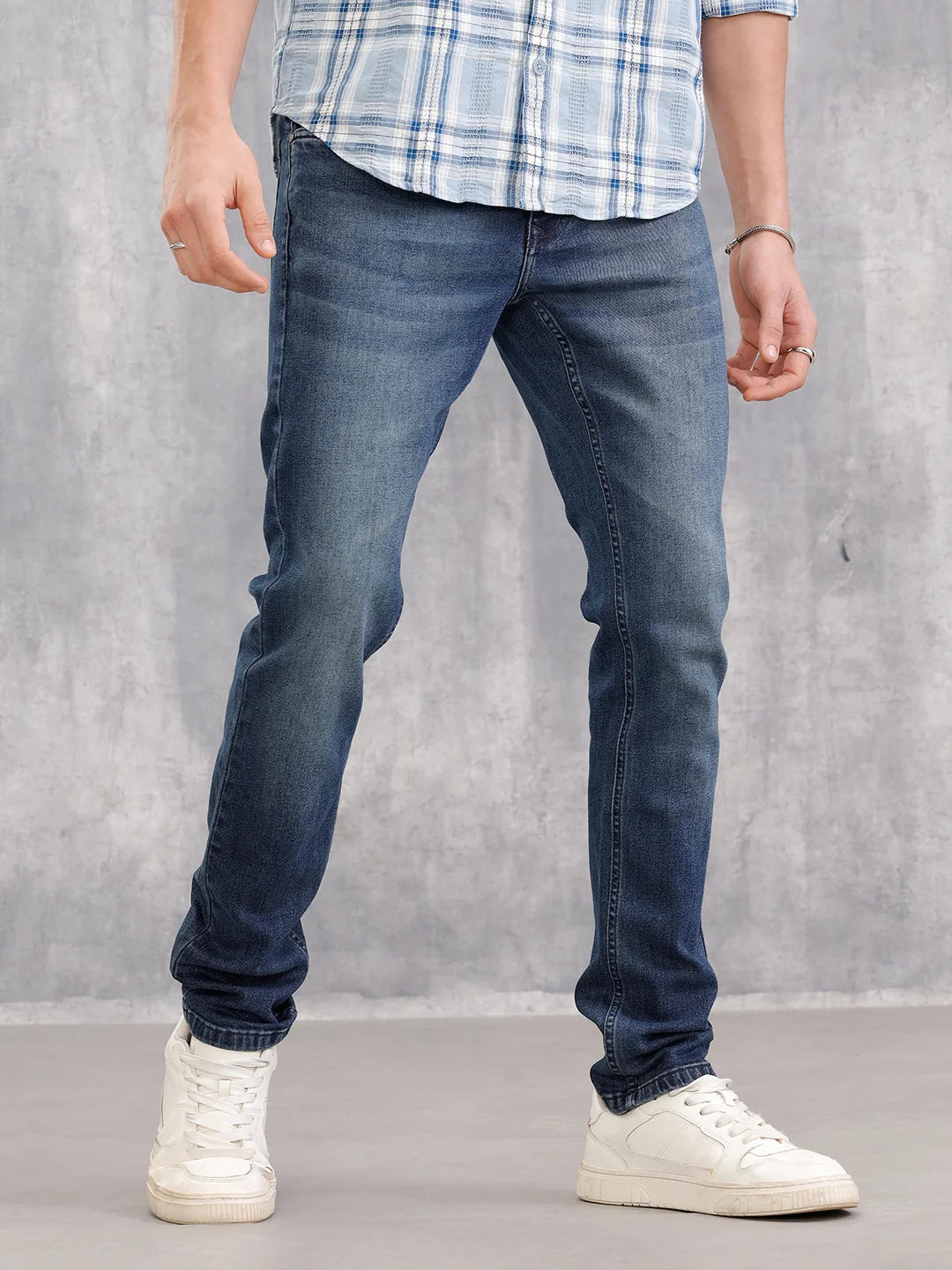 Low Fade Slim Fit Jeans | Blue