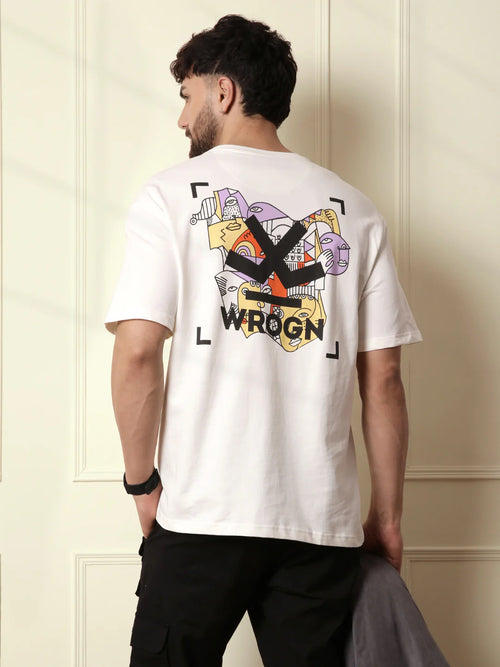 Heavy GSM Back Printed T-Shirt | Off White