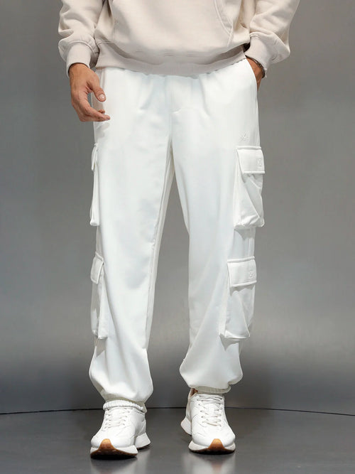 Casual Utility Pocket Joggers for Men | Off White