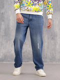 Mid Blue Anti Fit Mild Distressed Jeans I Midstone|