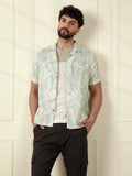 Textured Patterns AOP Shirt | Light Green