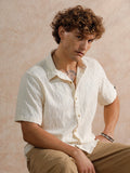 Textured Slim Fit Shirt | Off White