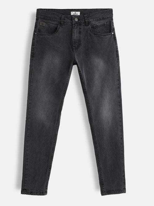 Light Fade Skinny Crop Jeans | Dark Grey
