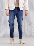 Men Casual Skinny Crop Jeans | Dark Stone