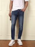 Heavy Fade Skinny Crop Jeans | Blue