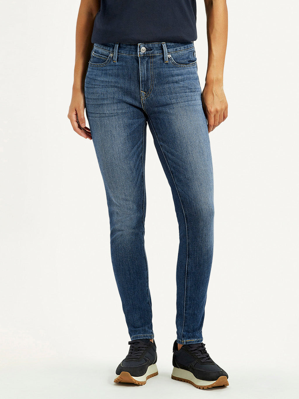 Women's 711 Indigo Skinny Fit Mid Rise Jeans