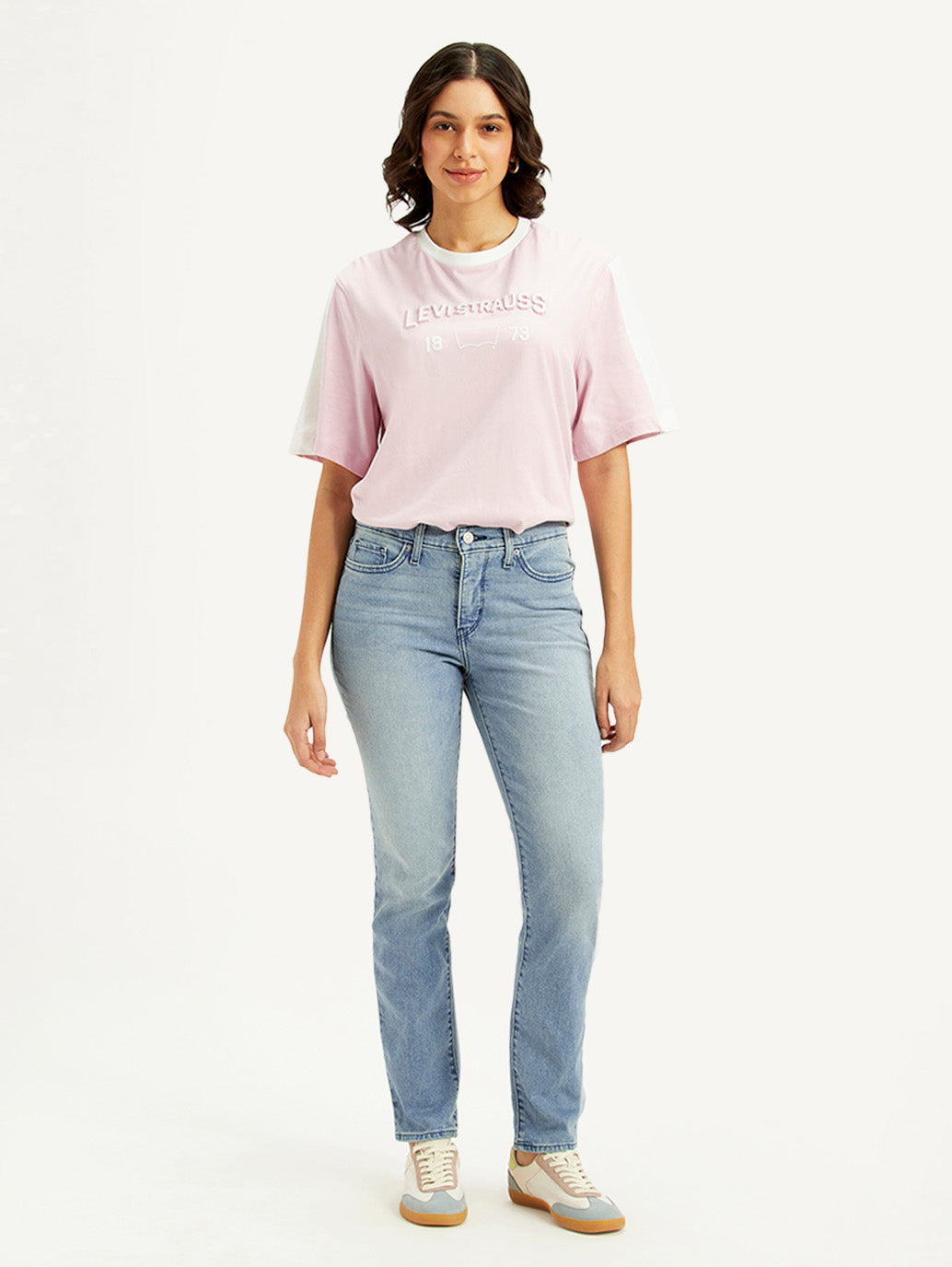 Women's 312 Light Blue Straight Fit Mid Rise Jeans