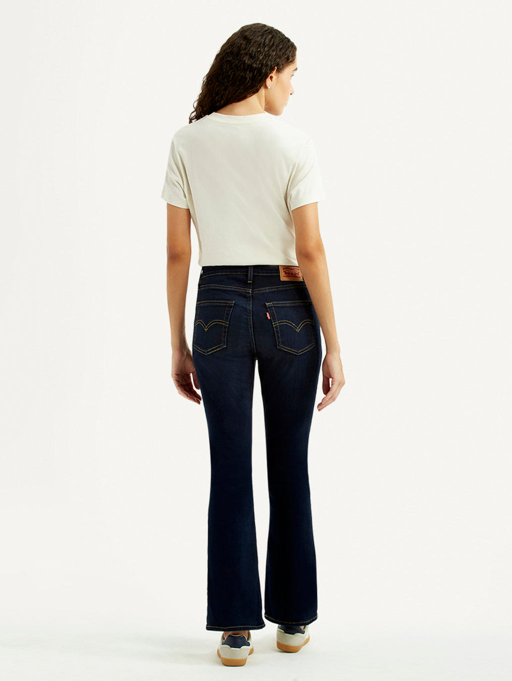 Women's 725 Navy Flared Fit High Rise Jeans