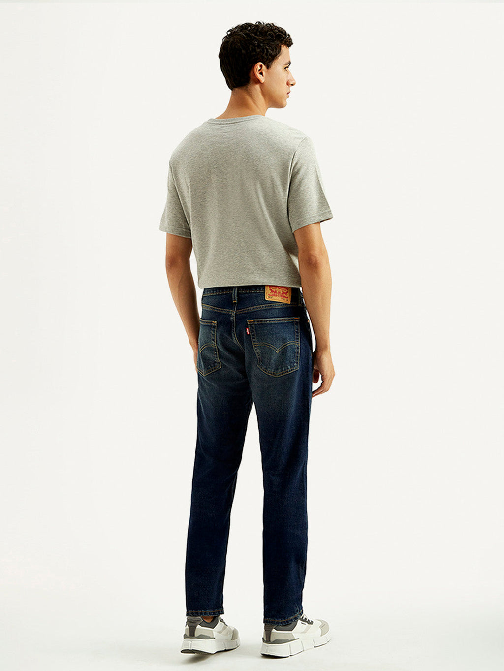 Men's 513 Dark Blue Slim Straight Fit Mid Rise Jeans