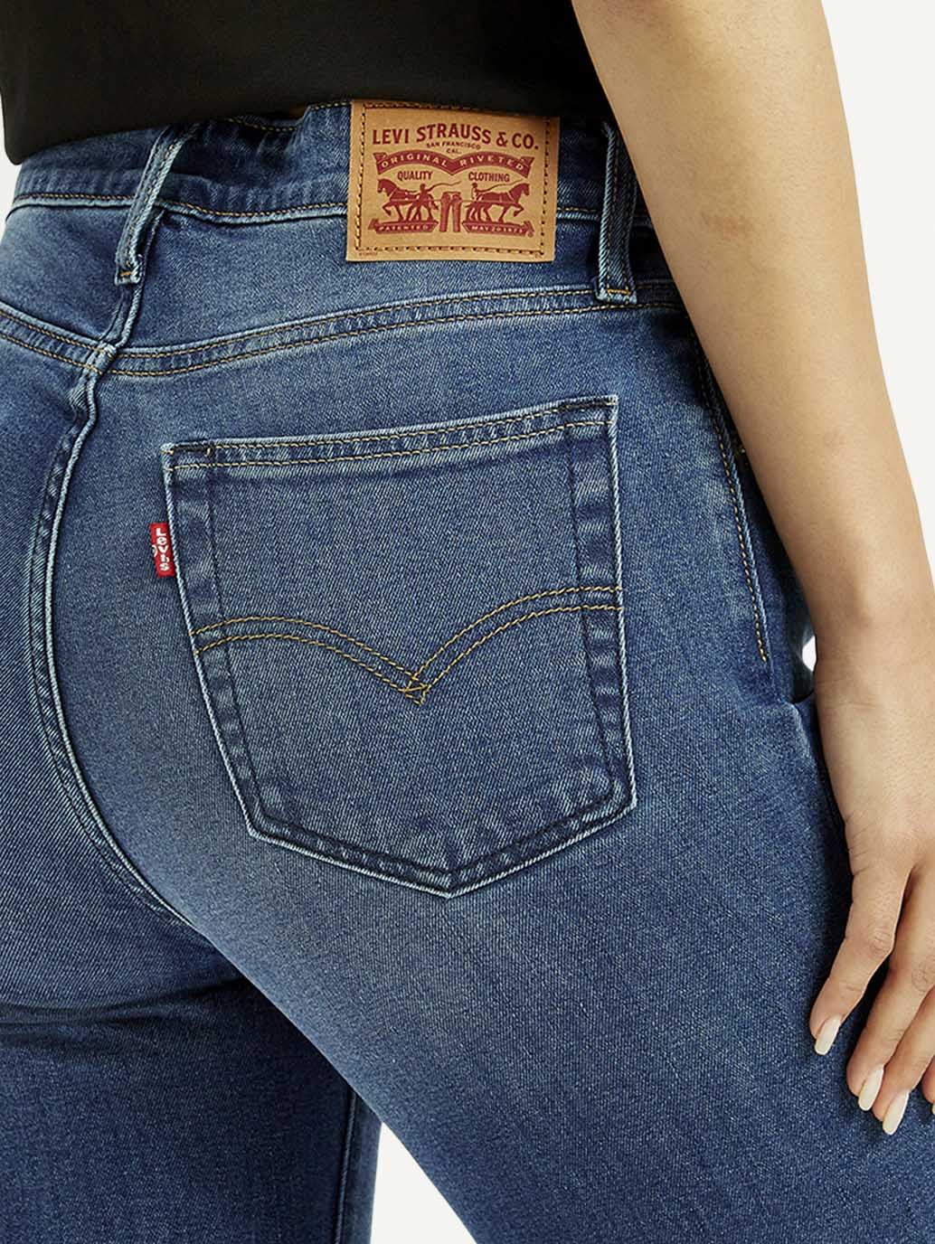 Women's 721 Blue Skinny Fit High Rise Jeans
