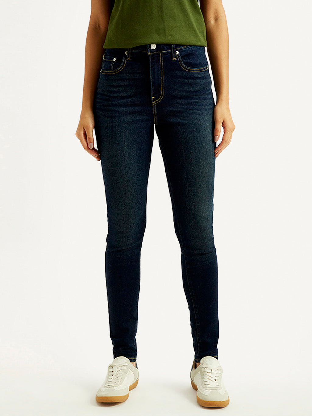 Women's 721 Dark Blue Skinny Fit High Rise Jeans