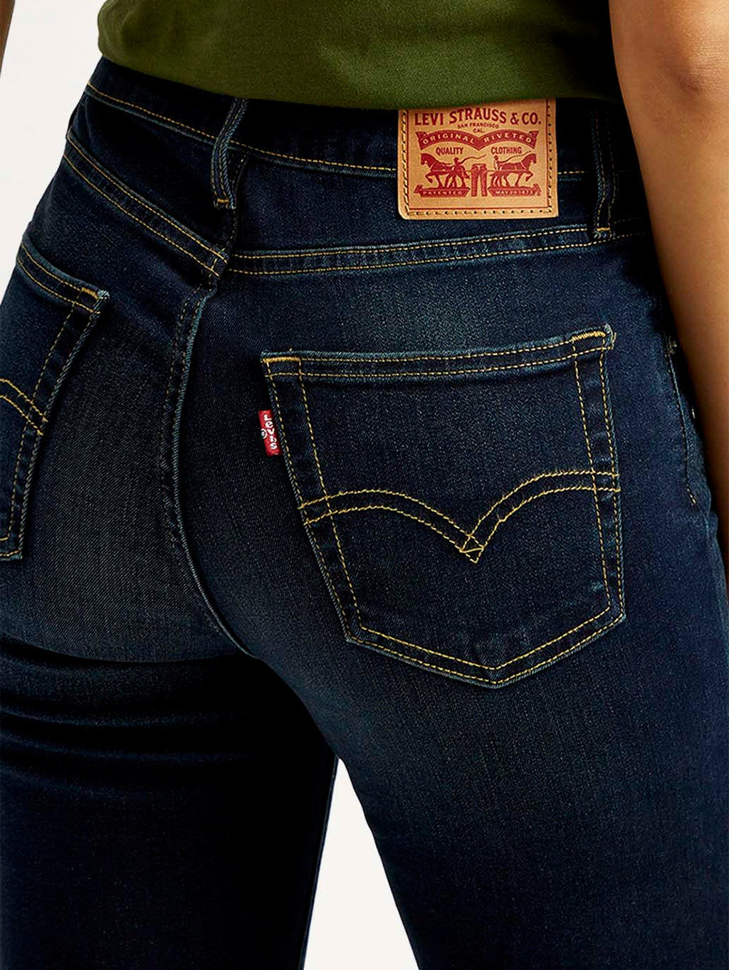 Women's 721 Dark Blue Skinny Fit High Rise Jeans